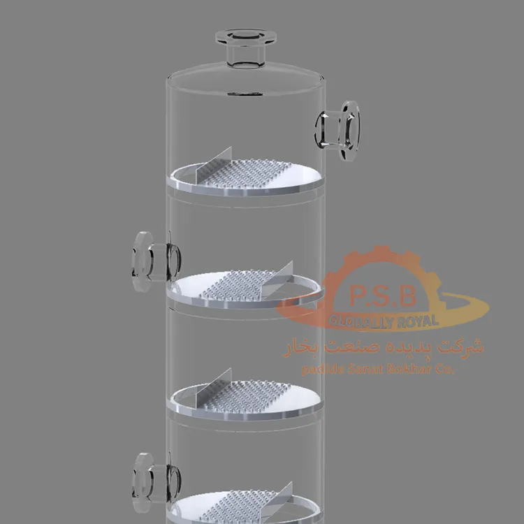 برج تقطیر شیشه ای