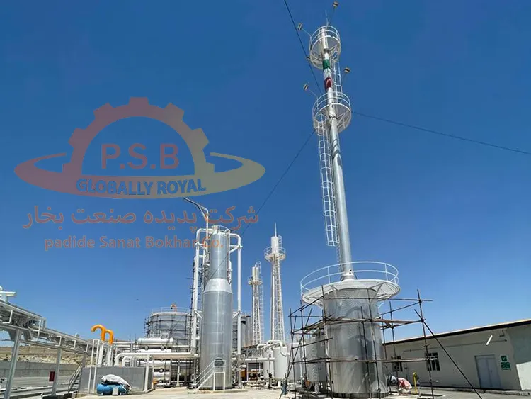 برج تقطیر کارخانه تصفیه قیر