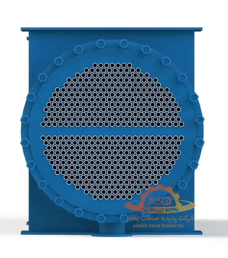 نمایی از درون مبدل حرارتی