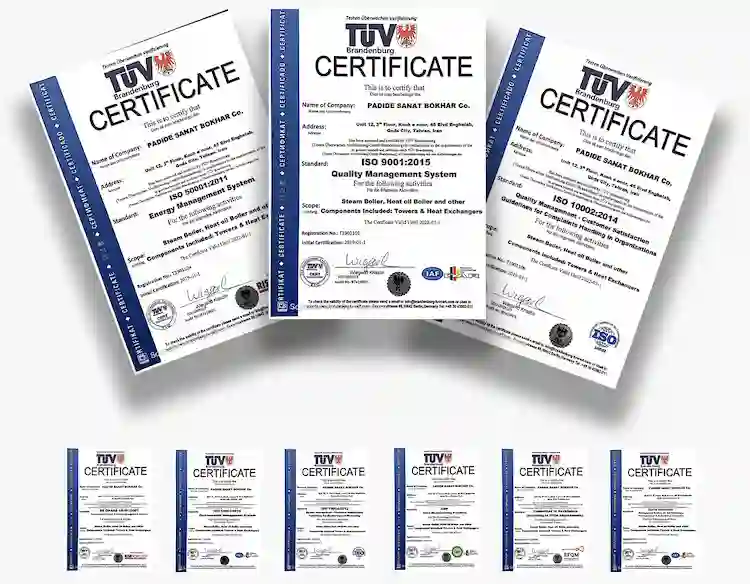 Padide sanat bokhar certificate Padide sanat bokhar certificate