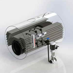 شماتیک سه بعدی نحوه حرکت آب در دیگ بخار کاور